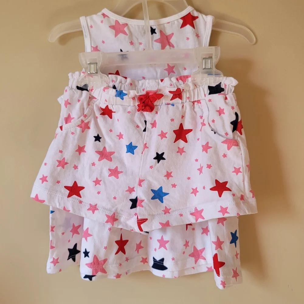 First Impressions Starry Sleeveless Dress With Shorts 24-Months